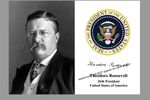President Theodore Roosevelt Official PHOTO Portrait Print Seal Autograph Repro