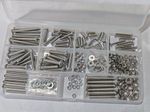 246pcs Mixed M3 M4 M5 M6 Stainless Steel Screws Nuts Washers Bolts Assorted Case
