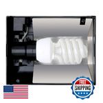 Exo Terra Nano Plastic Canopy PT2601, Black Outer, Polished Chrome Inner