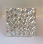 Set of 6 Mother of Pearl Square Coasters Brand New!