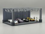 1:64 Scale 4-Bay Garage Diorama Model Car Display Custom Colour Choice 
