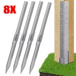 8X Heavy Duty Fence Post Repair Stakes Anchor Repair Kit for Damaged Fences Post