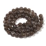 Smoky Quartz Gemstone Round Beads- Natural Brown Crystals - 6mm - 1 Strand