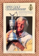 1987 THE OPEN GOLF CHAMPIONSHIP 116TH OFFICIAL PROGRAMME @ MUIRFIELD VGC
