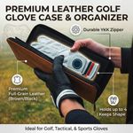 Leather Golf Glove Case Storage Bag Organizer Zipper Wallet Pouch