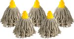 Heavy Duty Cotton Mop Head Replacement Universal Plastic Socket Colours PY14