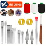 34Pcs Hand Sewing Kit Big Eye Needles Thread Repair Set DIY Craft Sewing Tools