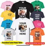 Personalised T-Shirt Custom Printed Your Text Photo Logo Stag Do Hen Party Top