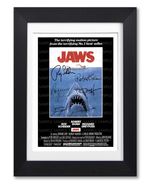 JAWS MOVIE CAST SIGNED POSTER PRINT PHOTO AUTOGRAPH GIFT 1975 FILM SPIELBERG