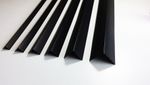 BLACK PLASTIC PVC CORNER 90 DEGREE ANGLE TRIM 2.5 METERS VARIOUS SIZES