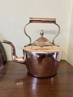 George 111 Large Brass / Copper Kettle 1820s Marked No 8 Made In England