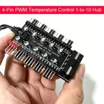 10 Port PWM Fan Hub 4 Pin PC Case Fan Splitter Controller SATA or Molex Powered