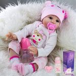 22" Real Life Reborn Baby Dolls Girl Vinyl Silicone Newborn Doll Handmade Gift