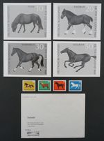 FRG PHOTO ESSAY 1969 578/581 HORSES SET 4 DRAFTS PHOTO ESSAY RARE!! e355