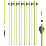 12pcs 31" Carbon Arrows 2" Vane Spine 400-500 Compound Recurve Bow Superior Hunt