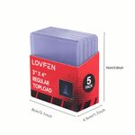 LOVFEN 35pt Top Loaders For Pokémon, Sports, Yugioh MTG 5 Pack Card Protector