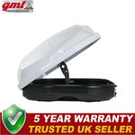 Car Roof Box 430 litre Gloss white in New White Travel 75kg Dual-Side Opening