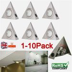 Mains LED Under Cabinet Lights Kitchen Cupboard Shelf Triangle Light Unit Lamp