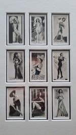 1937-39 Cigarette Cards Of Film and Stage Beauties Mounted On Card