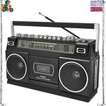 Cassette Player with Bluetooth 5.0 & USB Tape Conversion | AM/FM/SW Black