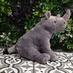 Grey Rhinoceros Plush Soft Toy Stuffed Animal, Small 15-35cm