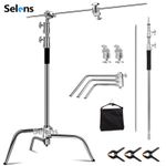 Heavy Duty Photography 11ft C Stand Light Tripod Base 50" Boom Arm Grip 1/4"3/8"