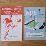 1961 LEAGUE CUP FINAL  ASTON VILLA ROTHERHAM UTD. BOTH LEGS VERY GOOD CONDITION