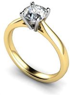 1 Carat Moissanite  9ct Gold Solitaire Engagement Ring 4 Claw UK Hallmarked