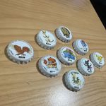 Pokemon Nintendo Yoga Fruit Juice Collectible Lot of 9 Crown Caps