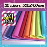 TISSUE PAPER LARGE ( 10 SHEETS)   ACID FREE QUALITY SHEETS BIO 50x75 20 COLOURS