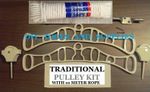 TRADITIONAL HANGING CLOTHES AIRER CAST IRON PULLEY ROPE KITCHEN LAUNDRY MAIDEN