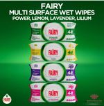 FAIRY Orignal Multi Surface Wet Power Wipes –  Long-Lasting Supply (100 WIPES)