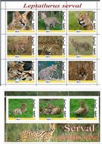 Stamp blocks complete Serval 2012 Mongolia Fauna issue