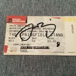 SIGNED SAM THAIDAY OF BRISBANE BRONCOS WORLD CLUB SERIES MATCH TICKET 2016