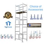 Scaffold Tower + Boards 5.5m 4x2ft 6in x 18ft WH Galvanised- Choice Accessories