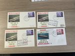 4 x CUNARD ‘LAST VISIT TO GIBRALTAR” FIRST DAY COVERS. QUEEN MARY & ELIZABETH