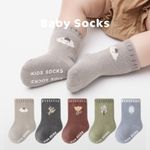 Socks Kids Baby Girls Boys Toddler Warm 2 Pairs Anti-Slip Sock Infant to 5 Years