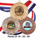 Go Karting Medals & Ribbons, Go Karting Birthday Party Medals Packs 10, 25, 50
