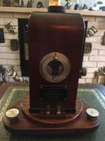 Antique heavy rosewood & brass galvanometer (London Made)