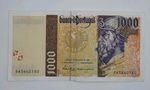 1996 Banco De PORTUGAL 1000 Portuguese Escudos Banknote Serial No. 6A 5640180
