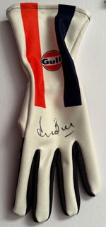 Derek Bell Hand Signed Gulf Racing Le Mans Glove Le Mans Autograph 1