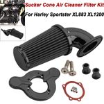 For Harley Cone Air Cleaner Filter Intake Sportster XL 1200 Iron883 Roadster 883