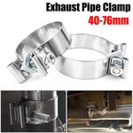 Stainless Steel Exhaust Pipe Clamp 40-76mm Exhaust Clamp Strong Tube Ferrule