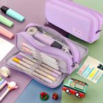 Pencil Case for Girls Boys Large Pencil Cases Big Capacity with 3 Compartments