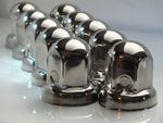 60 x 32mm Polished Stainless Steel Wheel Nut Covers ALL Trucks with 32mm nuts