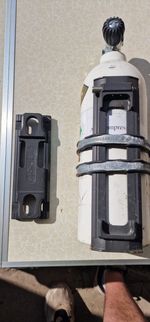 Scuba Diving Dry Suit Argon Bottle and Metal Suba Cylinder Clamp.