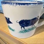 Saville Pottery Dorset Delft Pig Mug 1994 Made in England Microwave Safe