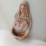 Medugorje Holy Mother Wall Holy Water Font Vintage 16 cm tall 