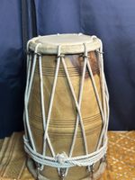High-Quality Handmade Wooden Dholak | Natural Finish | Professional Folk Drum