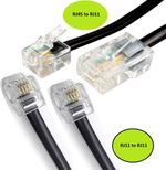 RJ11 to RJ45 Ethernet Network Internet Cable & RJ11 ADSL Router Phone Lead Lot